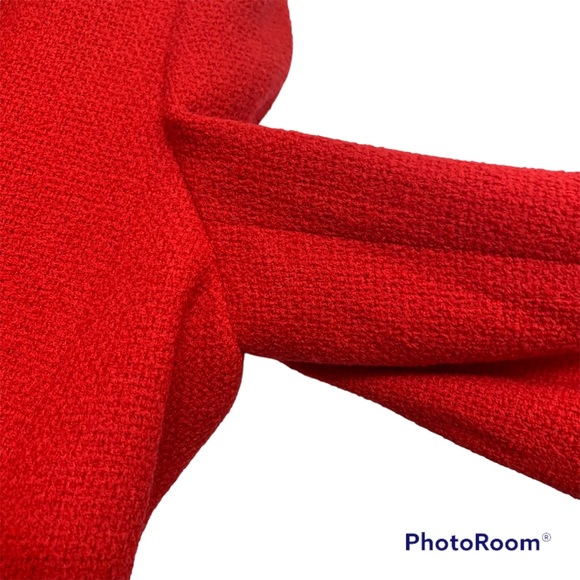 Lafayette 148 New York Red Wool Blend Knit Blazer Size 14 - Picture 7 of 11